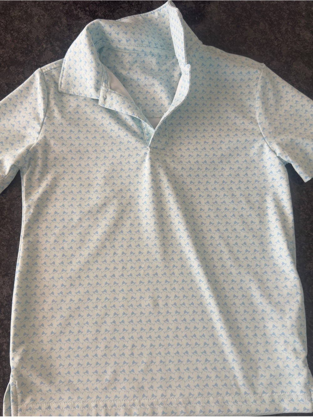 Class Club Light Blue Printed Polo Size 5